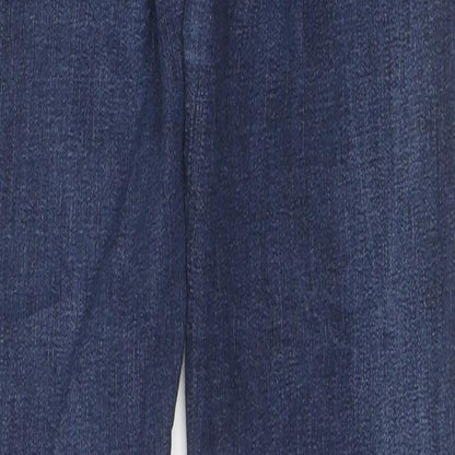 Denim & Co. Womens Blue Cotton Skinny Jeans Size 8 L26 in Regular Zip