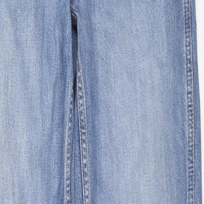 Zara Womens Blue Cotton Straight Jeans Size 26 in L32 in Regular Button