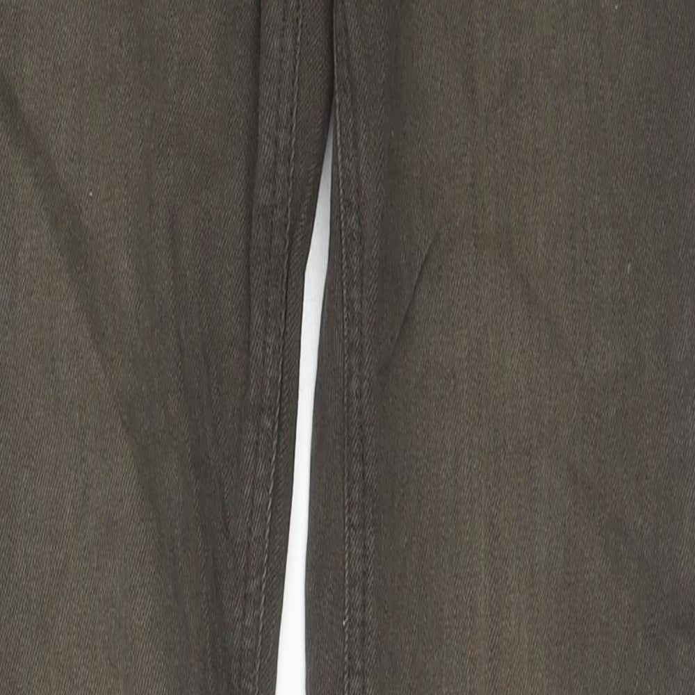 NEXT Womens Green Cotton Skinny Jeans Size 8 L28 in Regular Zip