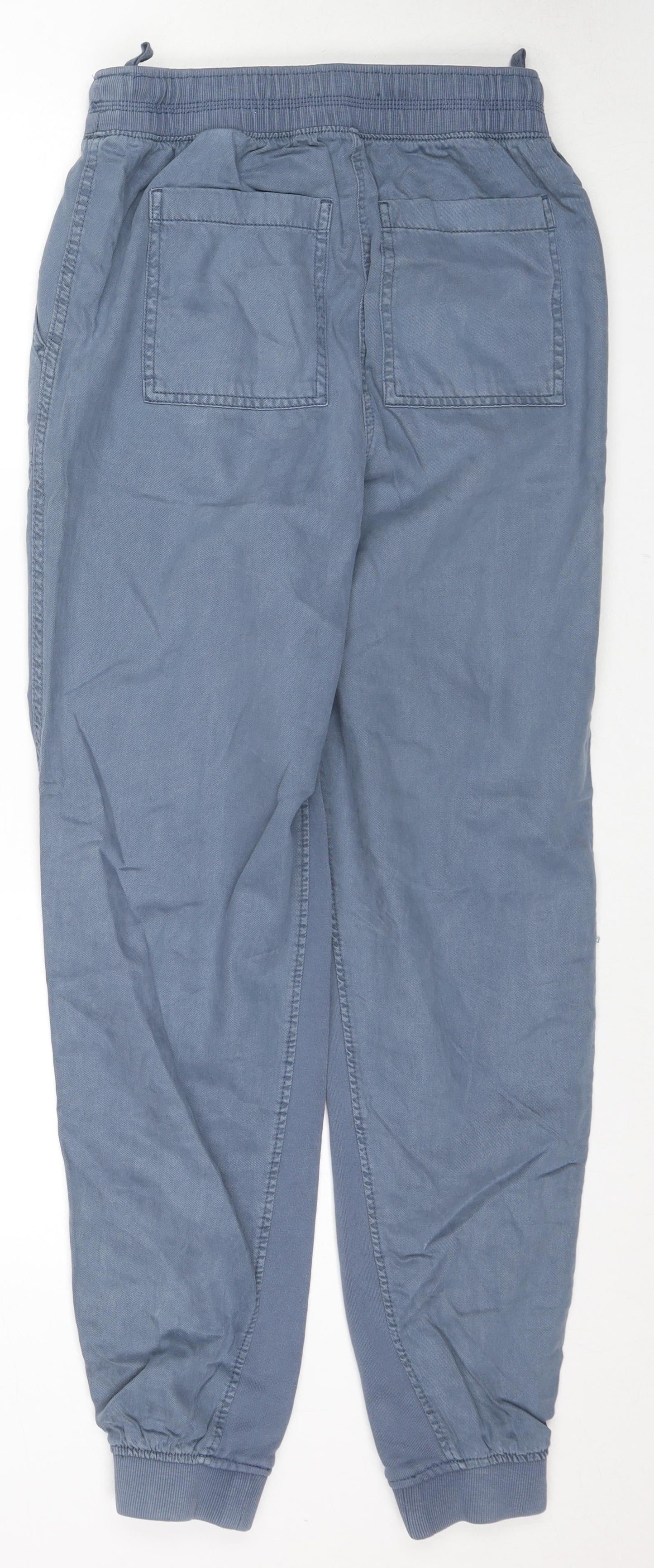Womens UK Size 8 Marks and Spencer Regular Fit Carrot Blue Trousers