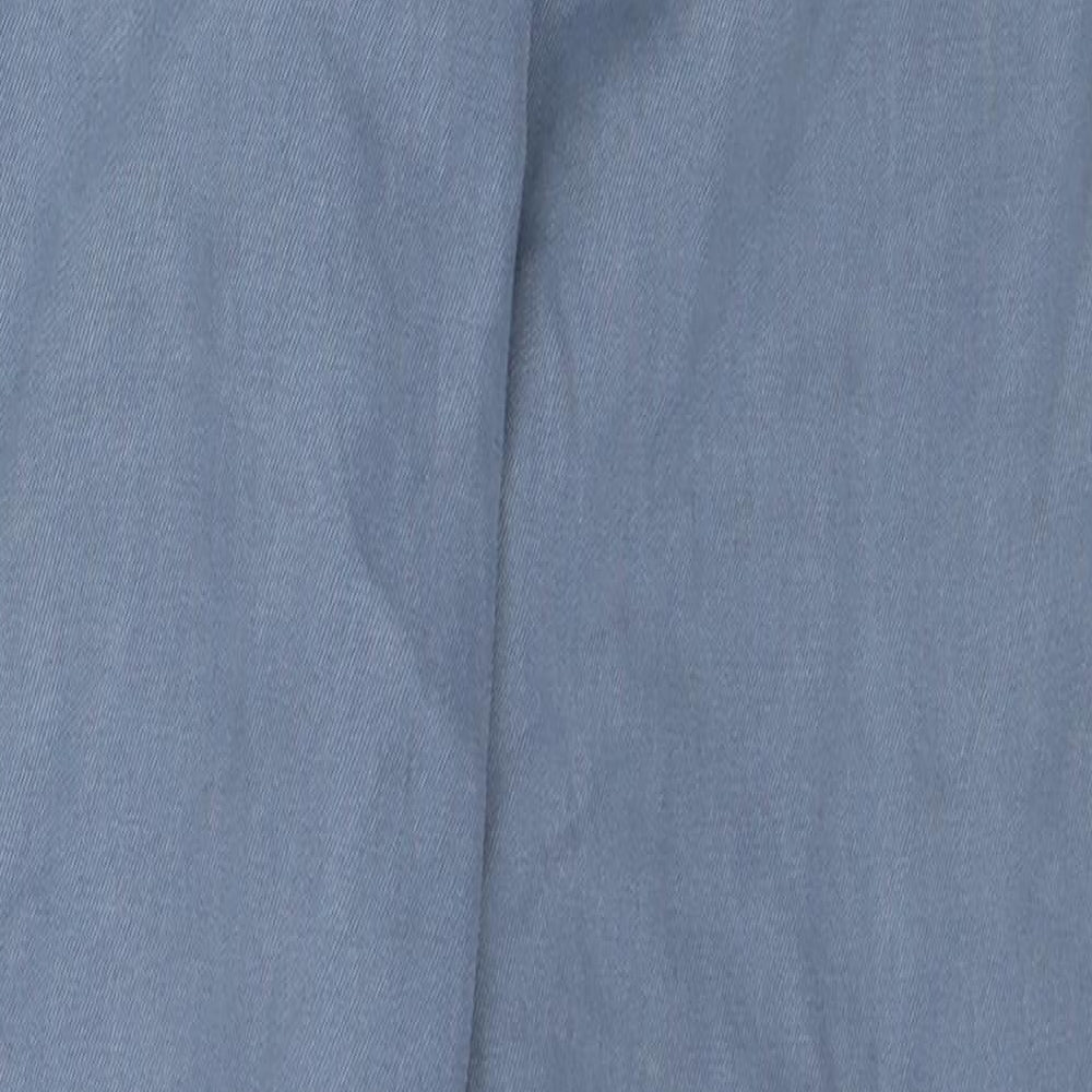 Womens UK Size 8 Marks and Spencer Regular Fit Carrot Blue Trousers