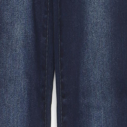 NEXT Womens Blue Cotton Skinny Jeans Size 6 L30 in Regular Zip