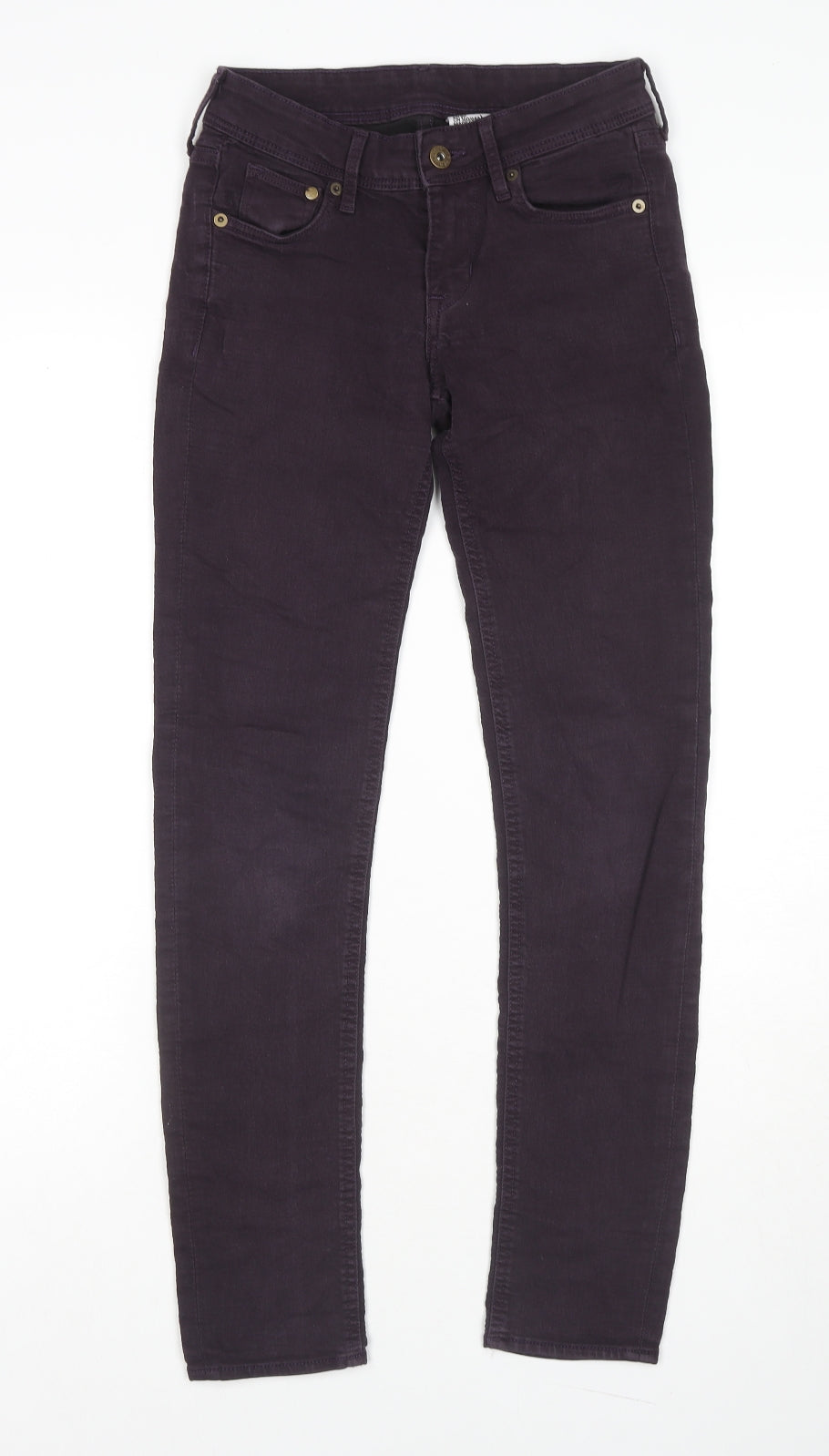 Womens UK Size 26 H&M Regular Fit Skinny Purple Jeans