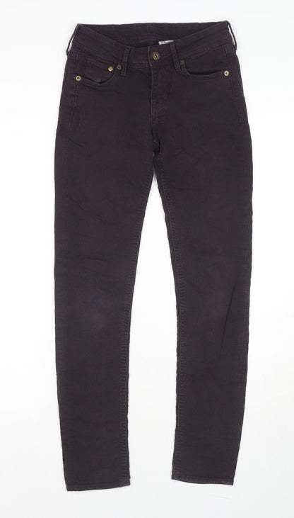 Womens UK Size 26 H&M Regular Fit Skinny Purple Jeans