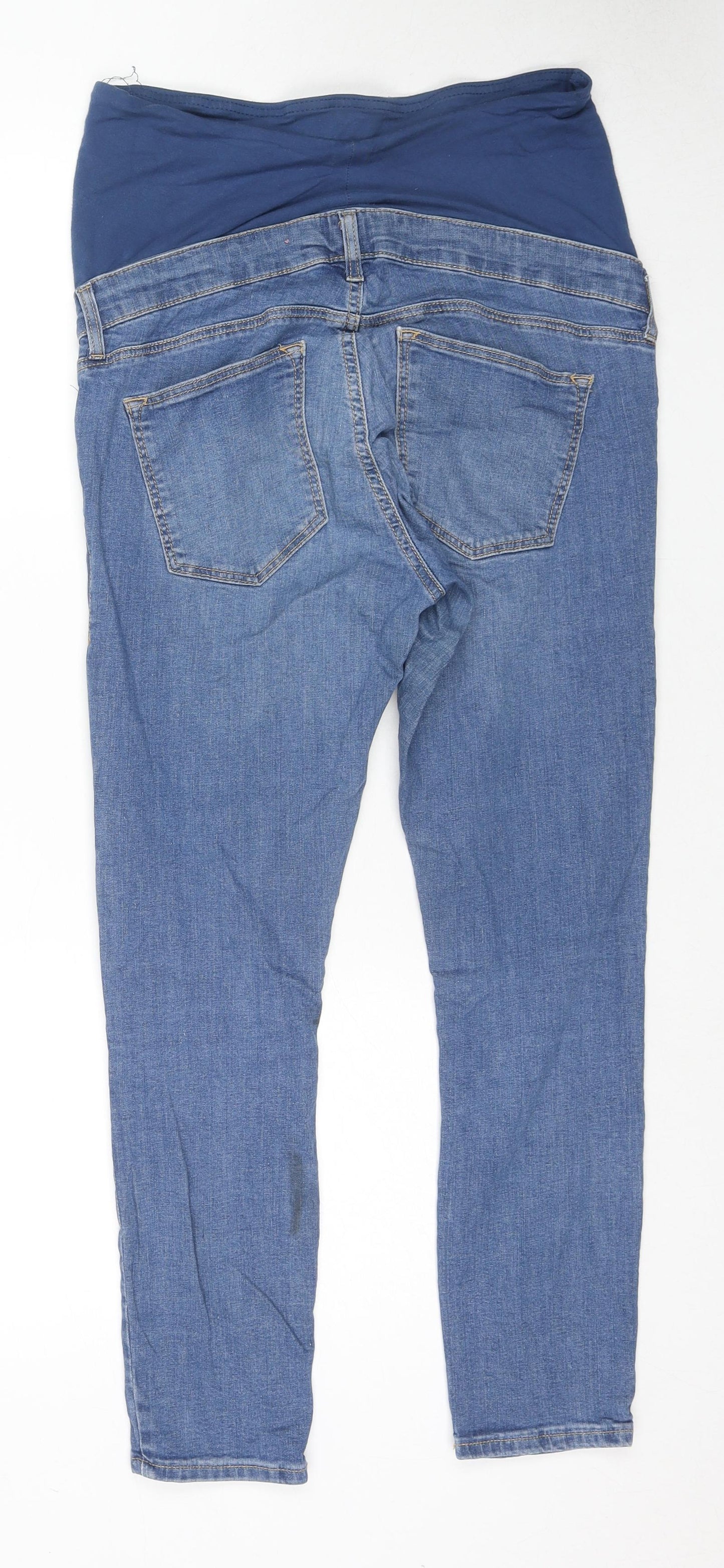 Topshop Womens Blue Cotton Skinny Jeans Size 10 L25 in Slim Zip