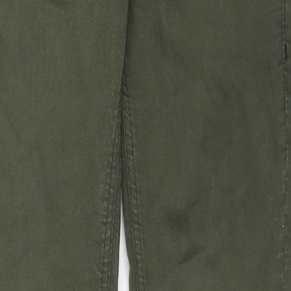 Topshop Womens Green Cotton Skinny Jeans Size 28 in L30 in Regular Zip