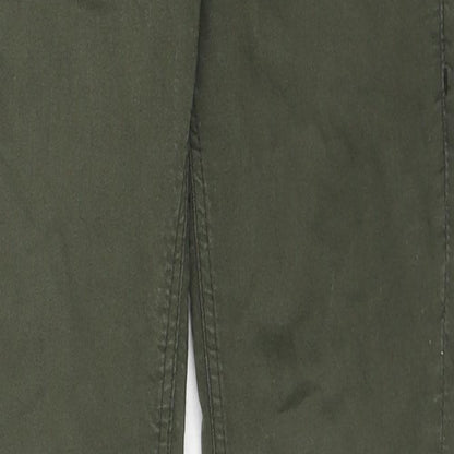 Topshop Womens Green Cotton Skinny Jeans Size 28 in L30 in Regular Zip