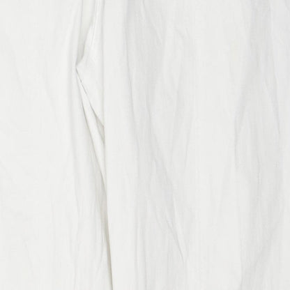 BPC Collection Womens White Cotton Straight Jeans Size 14 L25 in Regular Zip