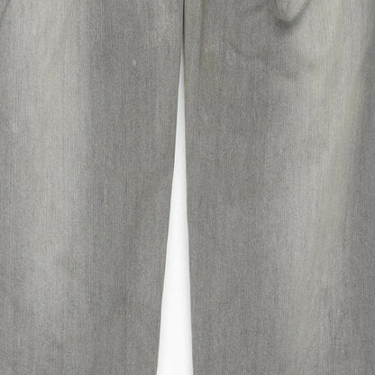 mamas & papas Womens Grey Cotton Straight Jeans Size 8 L31 in Regular Zip