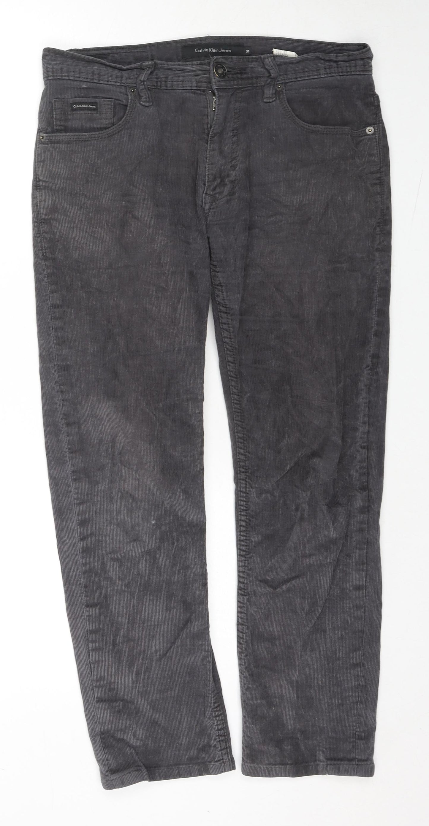 Mens UK Size 30 in Calvin Klein Jeans Regular Fit  Grey Trousers