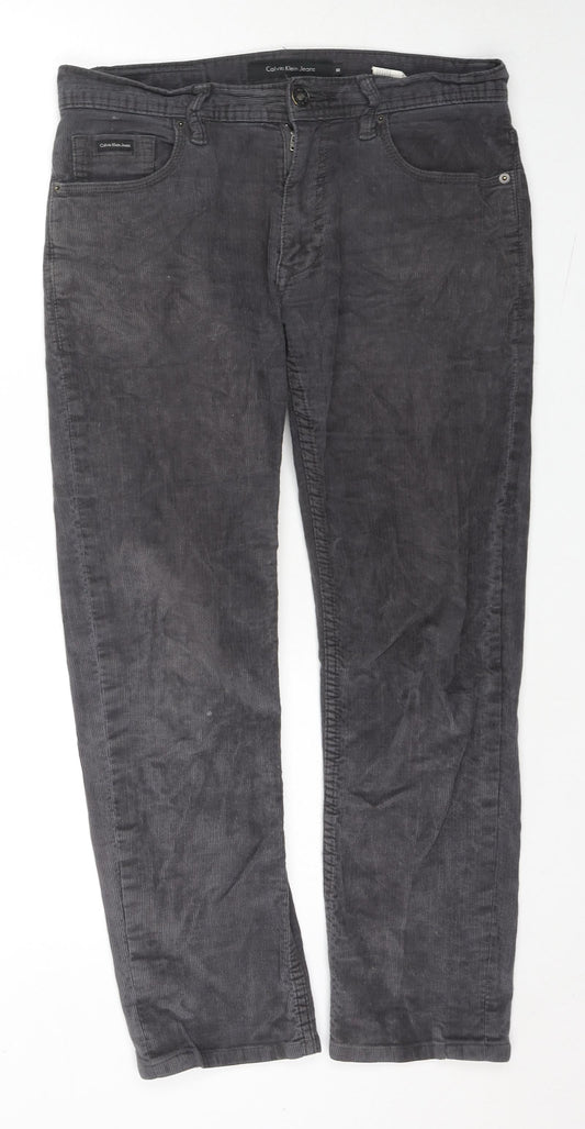 Mens UK Size 30 in Calvin Klein Jeans Regular Fit  Grey Trousers