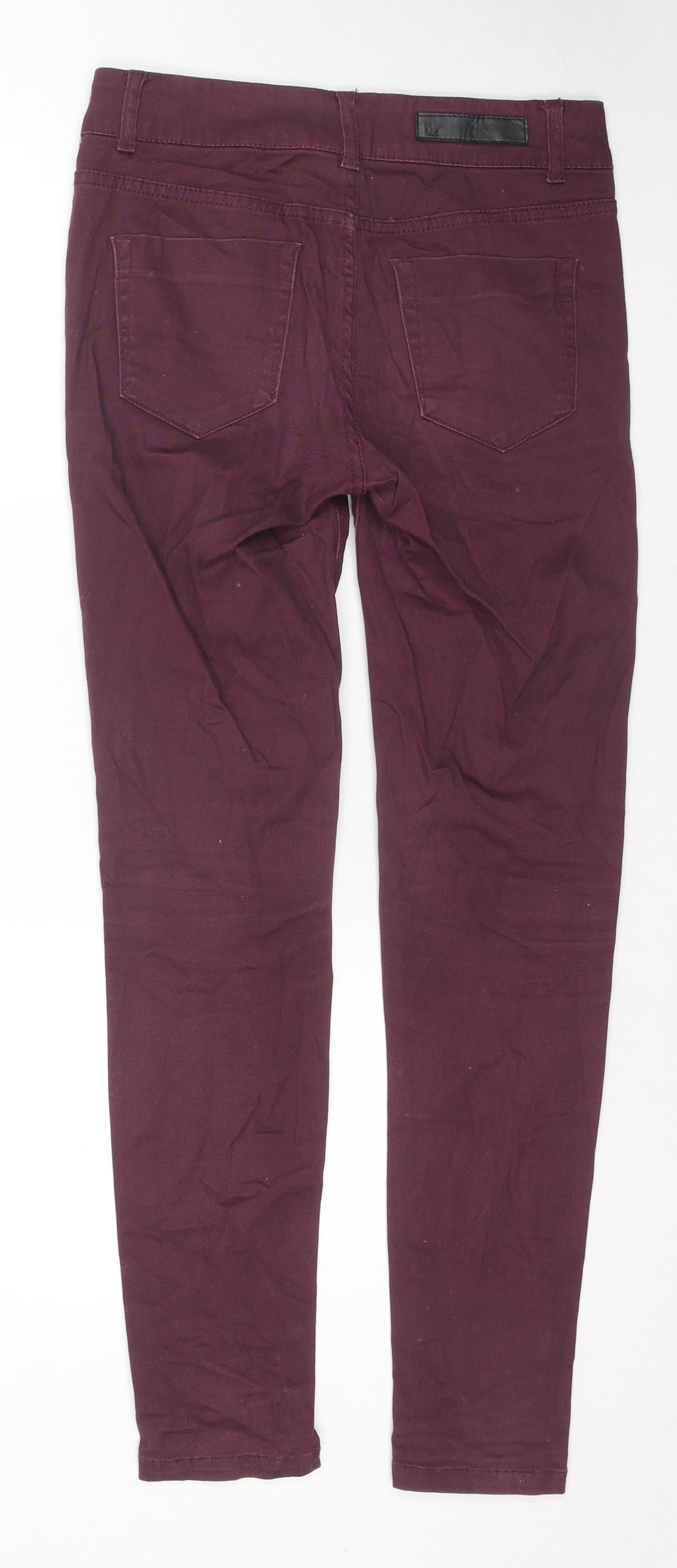 Womens UK Size 8 Love Label Regular Fit Skinny Red Jeans