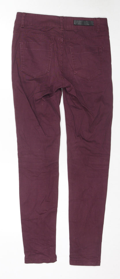 Womens UK Size 8 Love Label Regular Fit Skinny Red Jeans