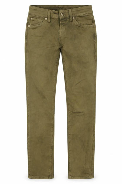 7 For All Mankind Womens Green Cotton Skinny Jeans Size 25 in L30 in Regular Zip