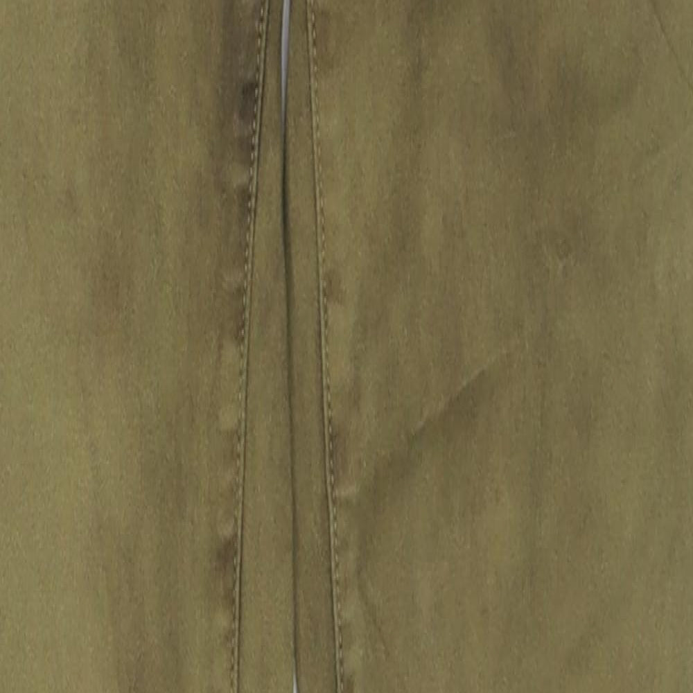 7 For All Mankind Womens Green Cotton Skinny Jeans Size 25 in L30 in Regular Zip