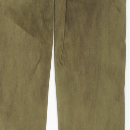 7 For All Mankind Womens Green Cotton Skinny Jeans Size 25 in L30 in Regular Zip