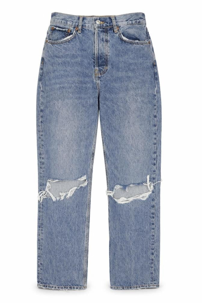 Womens UK Size 28 in Topshop Regular Fit Mom Blue Jeans