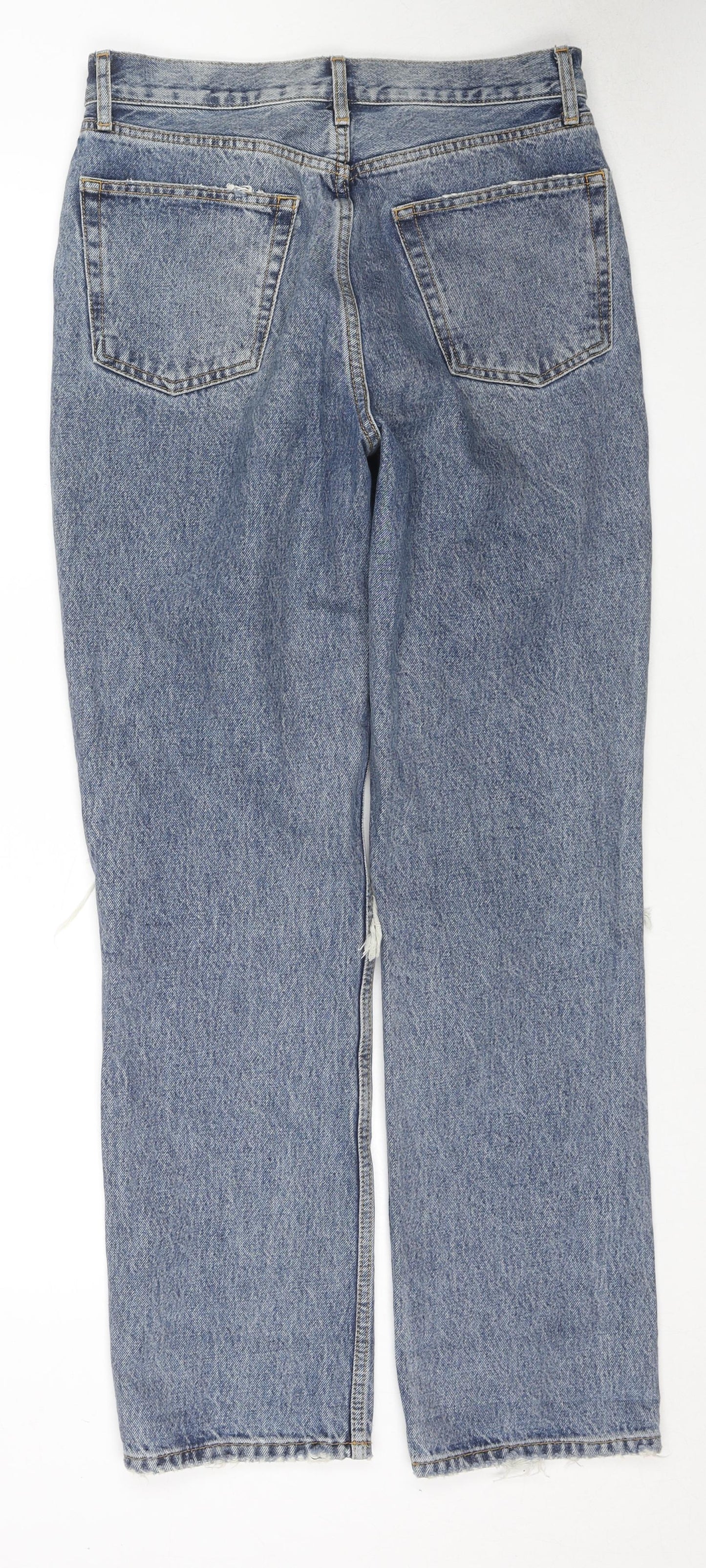Topshop Womens Blue Cotton Mom Jeans Size 28 in L32 in Regular Zip