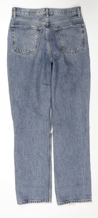 Topshop Womens Blue Cotton Mom Jeans Size 28 in L32 in Regular Zip