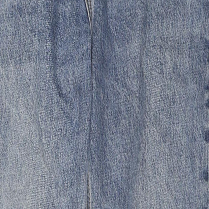 Topshop Womens Blue Cotton Mom Jeans Size 28 in L32 in Regular Zip