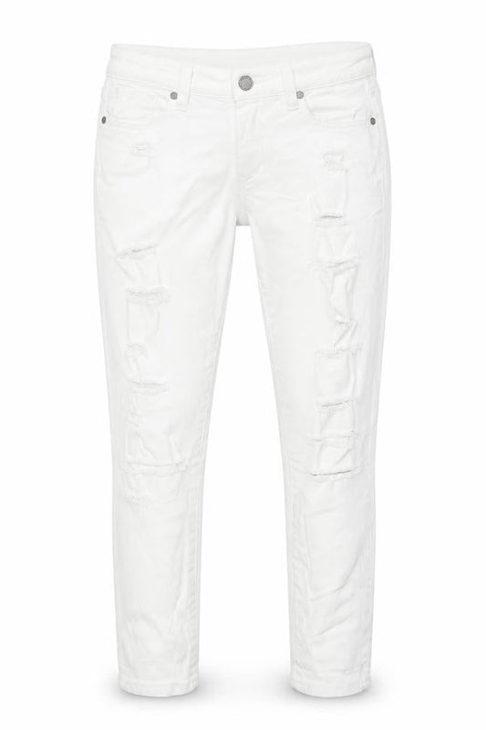 Peige Womens White Cotton Skinny Jeans Size 25 in L28 in Regular Zip
