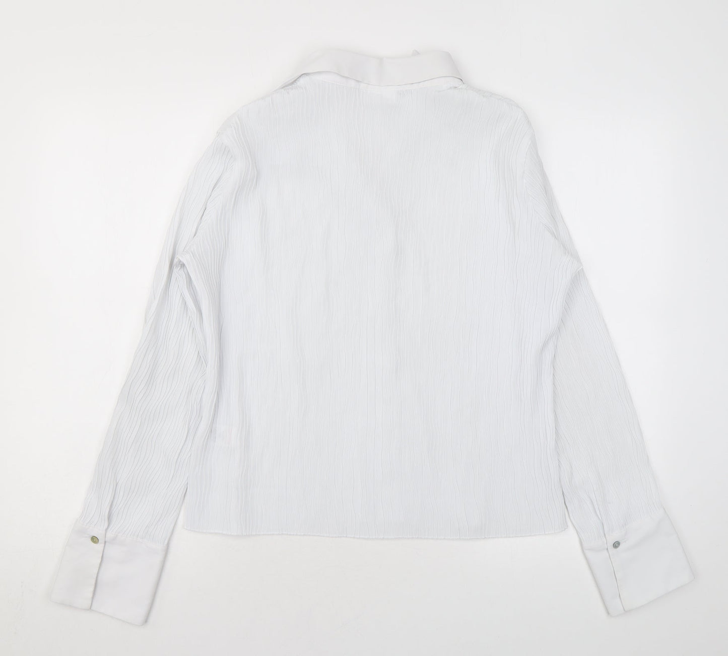 Womens UK Size 16 Wallis White Basic Button-Up