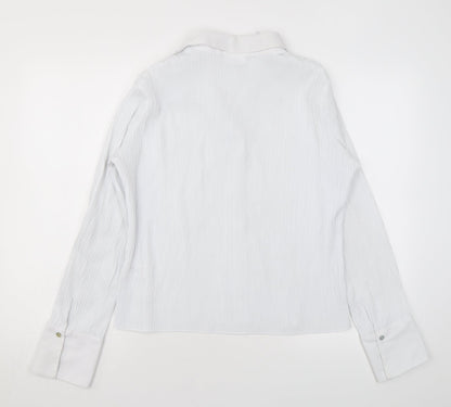 Womens UK Size 16 Wallis White Basic Button-Up