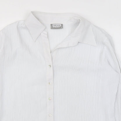Womens UK Size 16 Wallis White Basic Button-Up