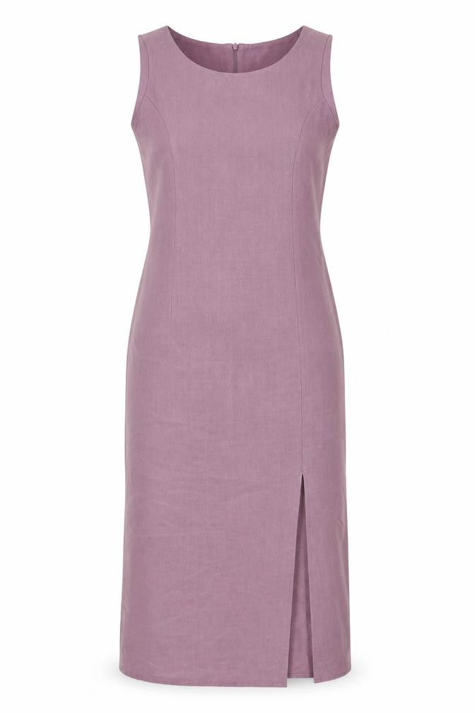 AMARANTO Womens Purple Viscose Tank Dress Size 12 Scoop Neck Zip