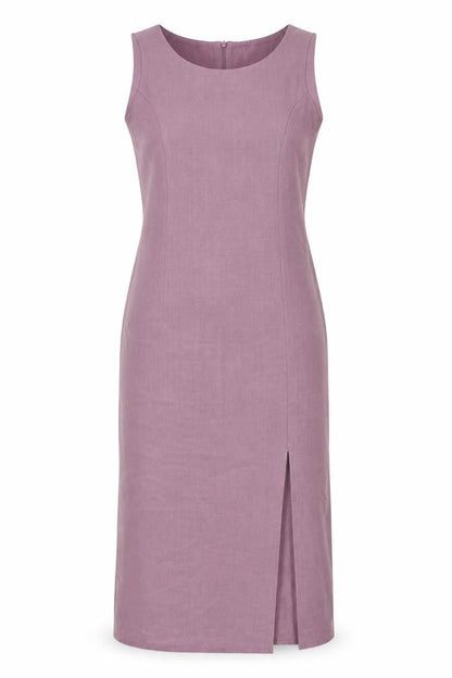 AMARANTO Womens Purple Viscose Tank Dress Size 12 Scoop Neck Zip