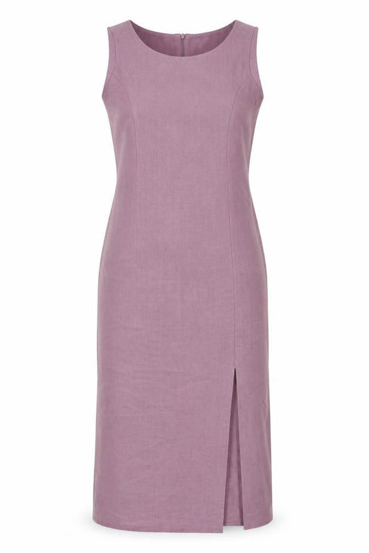 AMARANTO Womens Purple Viscose Tank Dress Size 12 Scoop Neck Zip