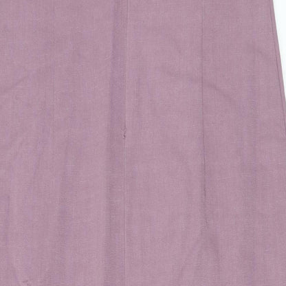 AMARANTO Womens Purple Viscose Tank Dress Size 12 Scoop Neck Zip