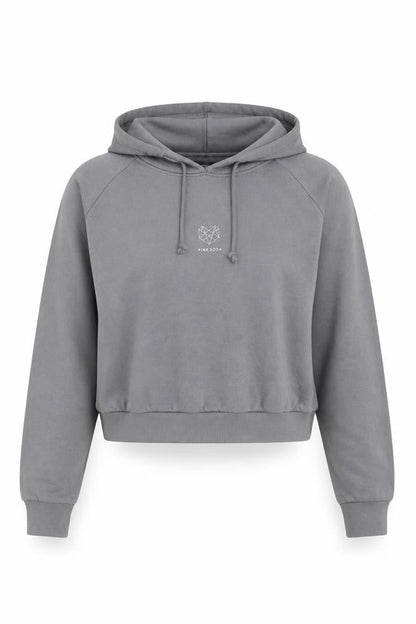 Pink Soda Womens Grey Cotton Pullover Hoodie Size 12 Pullover
