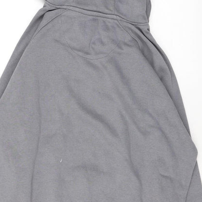 Pink Soda Womens Grey Cotton Pullover Hoodie Size 12 Pullover