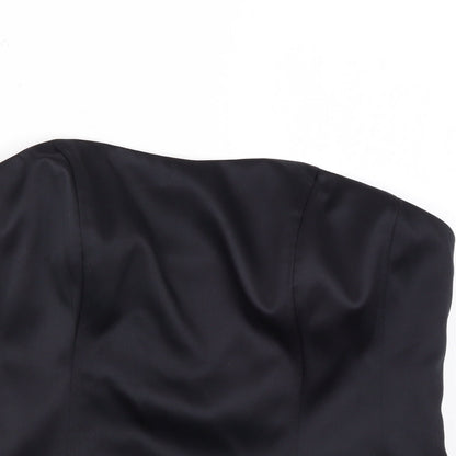 Marks and Spencer Womens Black Polyester Basic Blouse Size 14 Off the Shoulder