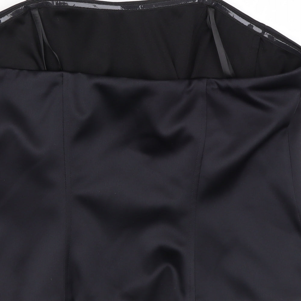 Marks and Spencer Womens Black Polyester Basic Blouse Size 14 Off the Shoulder