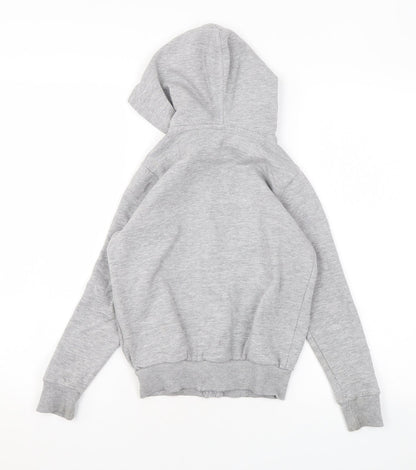 Umbro Boys Grey Cotton Full Zip Hoodie Size 7-8 Years Zip