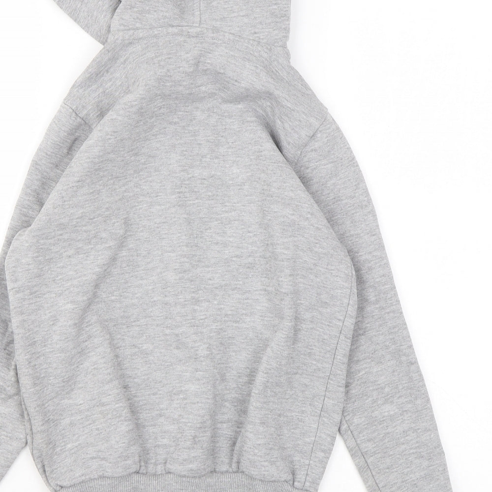 Umbro Boys Grey Cotton Full Zip Hoodie Size 7-8 Years Zip