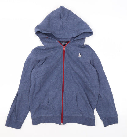 The Spitalfields Shirt Co Boys Blue Cotton Full Zip Hoodie Size 9-10 Years Zip