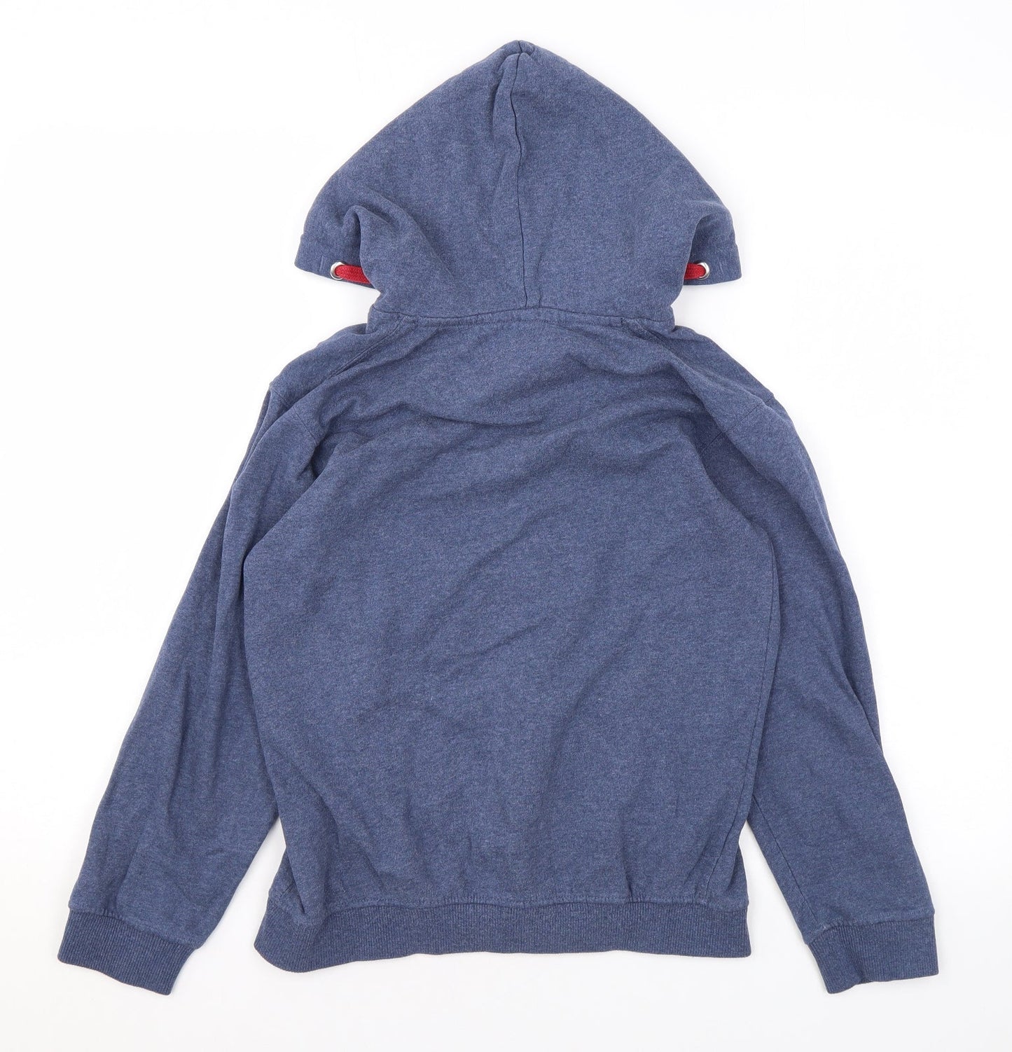 The Spitalfields Shirt Co Boys Blue Cotton Full Zip Hoodie Size 9-10 Years Zip