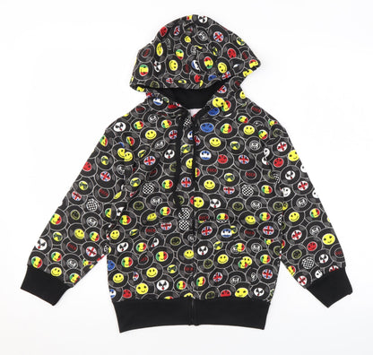 Bubble Boys Multicoloured Geometric Polyester Full Zip Hoodie Size 6 Years Zip