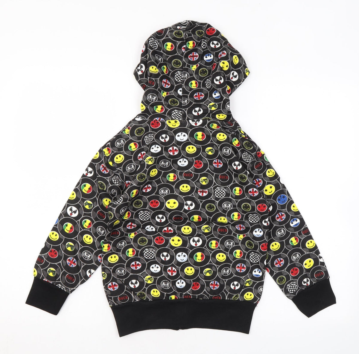 Bubble Boys Multicoloured Geometric Polyester Full Zip Hoodie Size 6 Years Zip