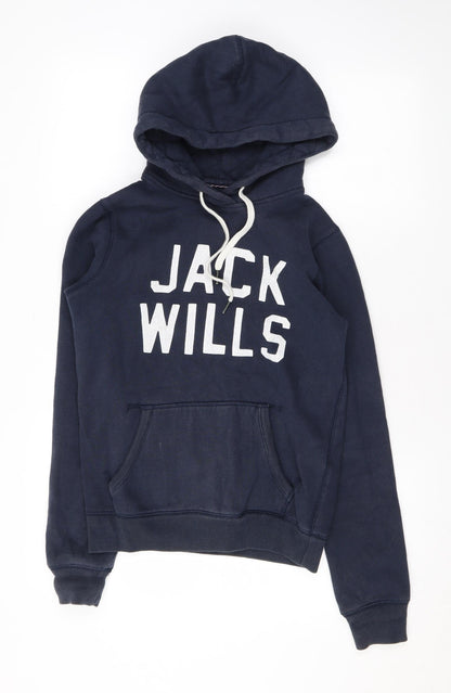 Womens UK Size 6 Jack Wills Blue Pullover Hoodie