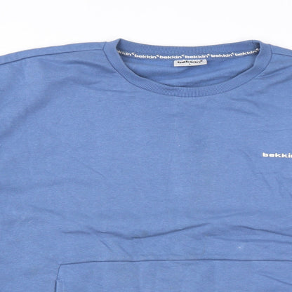 Mens UK Size L Bekkin Blue Pullover Sweatshirt