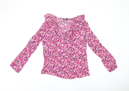 Womens UK Size 8 Marks and Spencer Pink Basic T-Shirt
