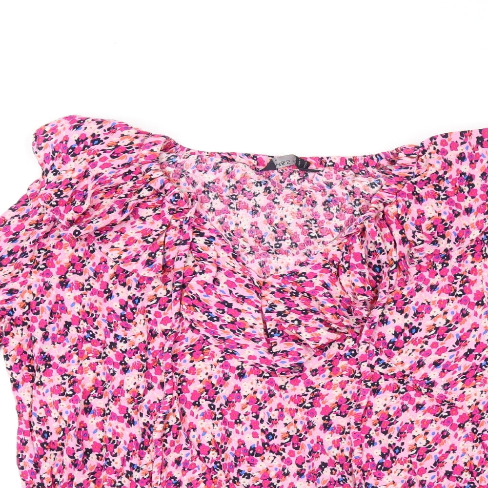 Womens UK Size 8 Marks and Spencer Pink Basic T-Shirt