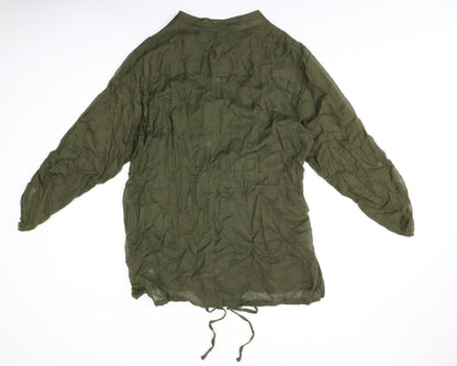 Womens UK Size 4 Torrid Green Basic Button-Up