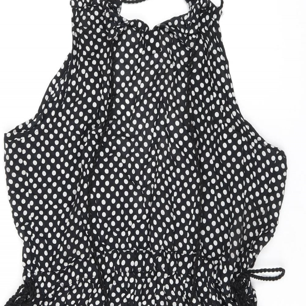 NEXT Womens Black Polka Dot Modal Cover Up Size 6
