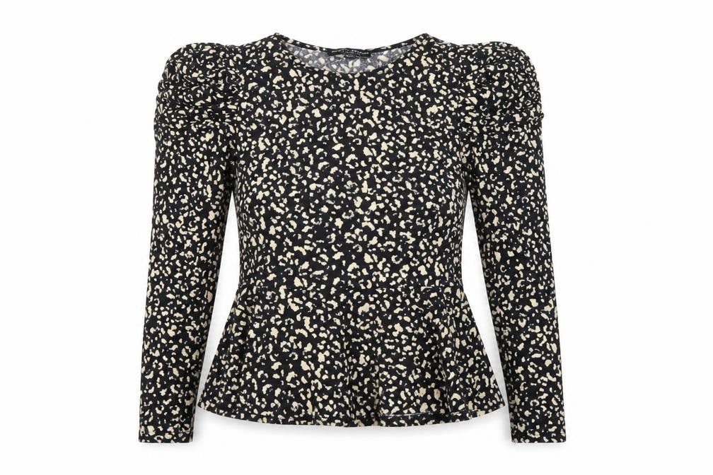Womens UK Size 8 Dorothy Perkins Black Basic T-Shirt