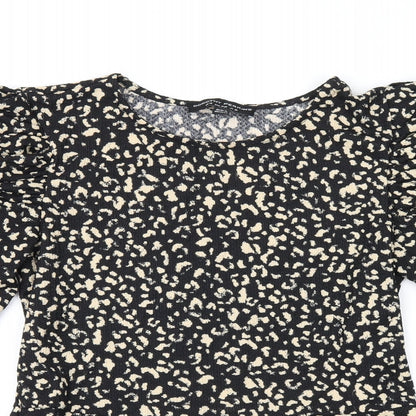 Womens UK Size 8 Dorothy Perkins Black Basic T-Shirt